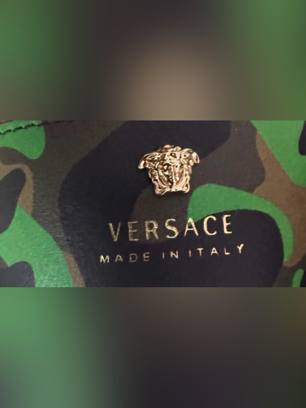 FOR A only...Gianni Versace Green and Black Camo Shoulder Bag with Medusa Detail - Picture 6 of 7
